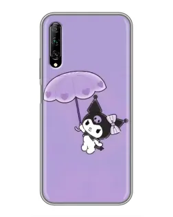 Чехол для Huawei Y7 Pro 2019 с картинкой «Kuromi с зонтиком»