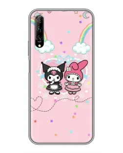 Чехол для Huawei Y7 Pro 2019 с картинкой «My Melody и Kuromi»