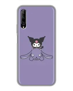 Чехол для Huawei Y7 Pro 2019 с картинкой «Kuromi на лиловом фоне»