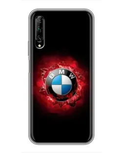 Чехол для Huawei Y7 Pro 2019 с картинкой «Логотип BMW — вспышка»