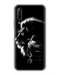 Чехол для Huawei Y7 Pro 2019 с картинкой «BMW и лев»