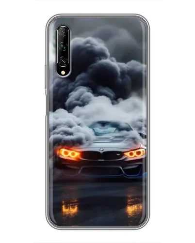 Чехол для Huawei Y7 Pro 2019 с картинкой «BMW в дыму»