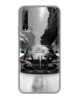 Чехол для Huawei Y7 Pro 2019 с картинкой «BMW — акварельный дрифт»