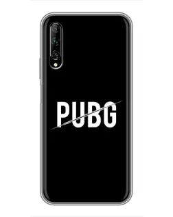Чехол для Huawei Y7 Pro 2019 с картинкой «PUBG — белый логотип»