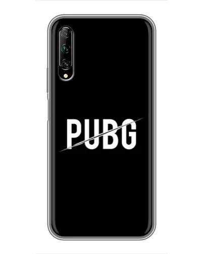 Чехол для Huawei Y7 Pro 2019 с картинкой «PUBG — белый логотип»