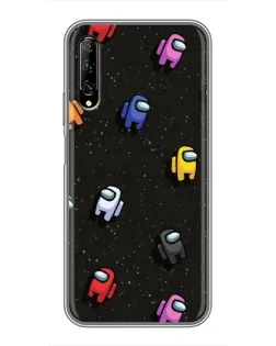 Чехол для Huawei Y7 Pro 2019 с картинкой «Космический паттерн Among Us»