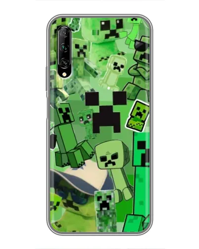 Чехол для Huawei Y7 Pro 2019 с картинкой «Криперы Minecraft»