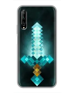 Чехол для Huawei Y7 Pro 2019 с картинкой «Алмазный меч неон»