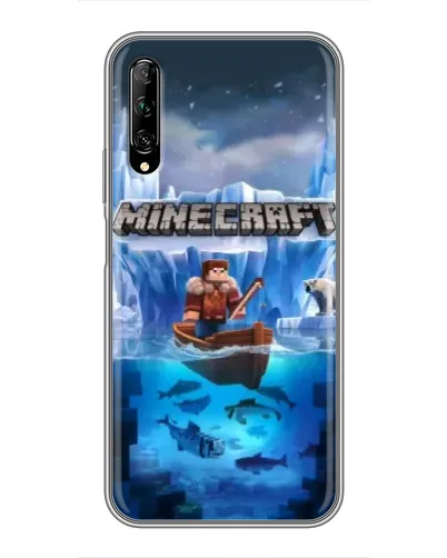 Чехол для Huawei Y7 Pro 2019 с картинкой «Minecraft ледяной мир»