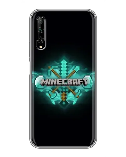 Чехол для Huawei Y7 Pro 2019 с картинкой «Minecraft Diamond лого»
