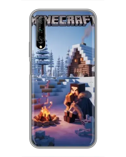 Чехол для Huawei Y7 Pro 2019 с картинкой «Зимний Minecraft»