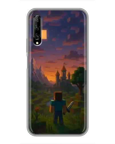 Чехол для Huawei Y7 Pro 2019 с картинкой «Стив у башни»
