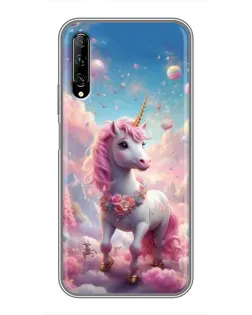 Чехол для Huawei Y7 Pro 2019 с картинкой «Единорог среди облаков»