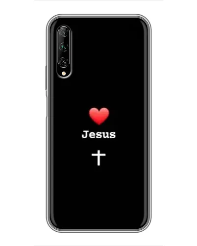 Чехол для Huawei Y7 Pro 2019 с картинкой «Сердце - Jesus»