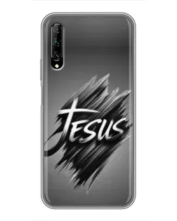 Чехол для Huawei Y7 Pro 2019 с картинкой «Надпись Jesus Graffiti»