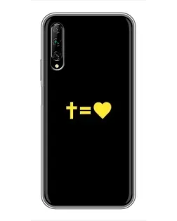 Чехол для Huawei Y7 Pro 2019 с картинкой «Сердце и Крест»