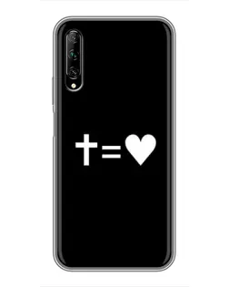 Чехол для Huawei Y7 Pro 2019 с картинкой «Крест и Сердце»