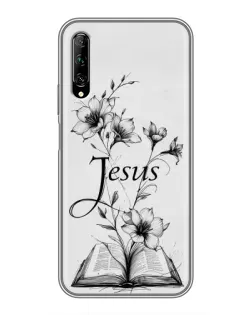 Чехол для Huawei Y7 Pro 2019 с картинкой «Цветы и Библия»