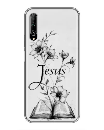 Чехол для Huawei Y7 Pro 2019 с картинкой «Цветы и Библия»