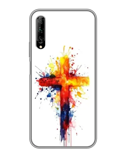 Чехол для Huawei Y7 Pro 2019 с картинкой «Акварельный крест»