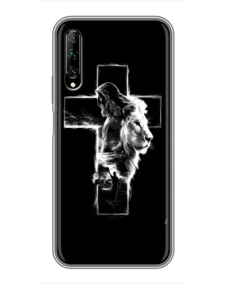 Чехол для Huawei Y7 Pro 2019 с картинкой «Сияющий крест Jesus»