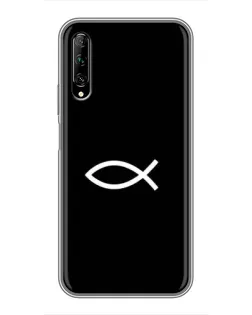Чехол для Huawei Y7 Pro 2019 с картинкой «Символ рыбы Jesus»