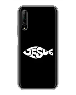Чехол для Huawei Y7 Pro 2019 с картинкой «Рыба Jesus»
