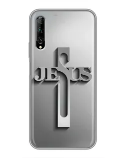 Чехол для Huawei Y7 Pro 2019 с картинкой «Металлический крест Jesus»