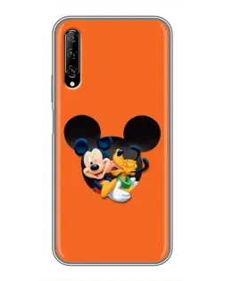 Чехол для Huawei Y7 Pro 2019 с картинкой «Сердце Микки Минни»