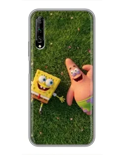 Чехол для Huawei Y7 Pro 2019 с картинкой «Друзья на лужайке»