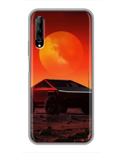 Чехол для Huawei Y7 Pro 2019 с картинкой «Cybertruck на Марсе»
