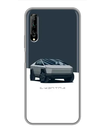 Чехол для Huawei Y7 Pro 2019 с картинкой «Серебристый Cybertruck Tesla»