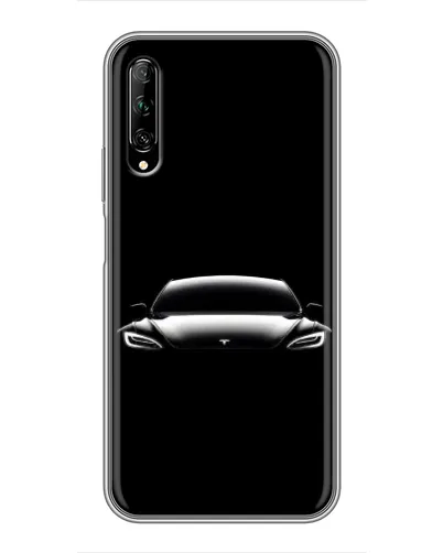 Чехол для Huawei Y7 Pro 2019 с картинкой «Фары Tesla Night»