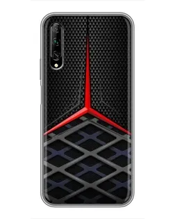 Чехол для Huawei Y7 Pro 2019 с картинкой «Mercedes Carbon Grid»