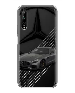 Чехол для Huawei Y7 Pro 2019 с картинкой «Mercedes AMG — графика»