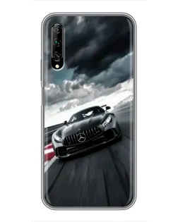 Чехол для Huawei Y7 Pro 2019 с картинкой «Гоночный Mercedes AMG»