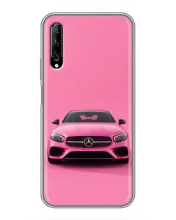 Чехол для Huawei Y7 Pro 2019 с картинкой «Розовый Mercedes AMG»