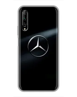 Чехол для Huawei Y7 Pro 2019 с картинкой «Mercedes на металле»