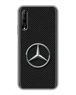 Чехол для Huawei Y7 Pro 2019 с картинкой «Карбоновый Mercedes стиль»