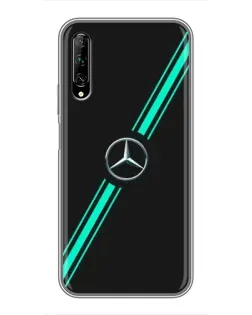 Чехол для Huawei Y7 Pro 2019 с картинкой «Спортивные линии Mercedes»