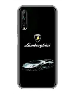 Чехол для Huawei Y7 Pro 2019 с картинкой «Логотип Lamborghini классика»
