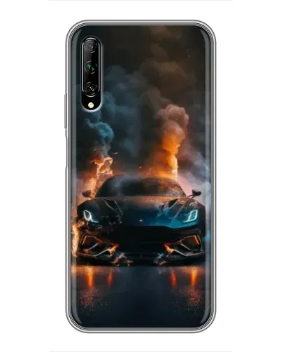 Чехол для Huawei Y7 Pro 2019 с картинкой «Lamborghini дымная эстетика»