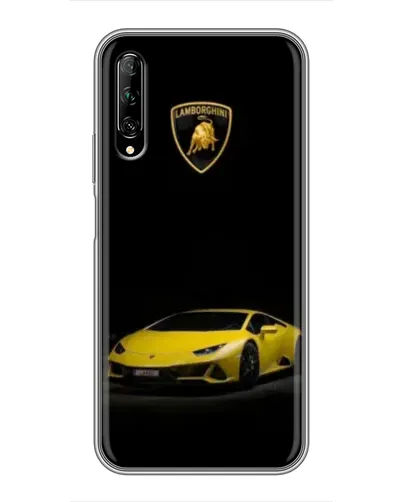 Чехол для Huawei Y7 Pro 2019 с картинкой «Lamborghini желтый акцент»