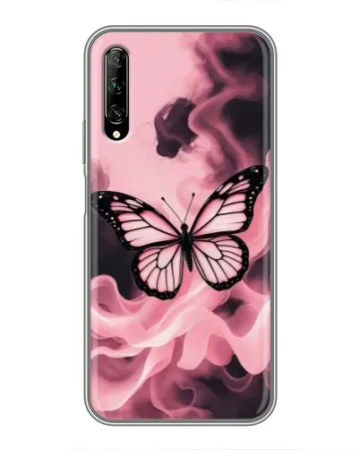 Чехол для Huawei Y7 Pro 2019 с картинкой «Бабочка в дыму»