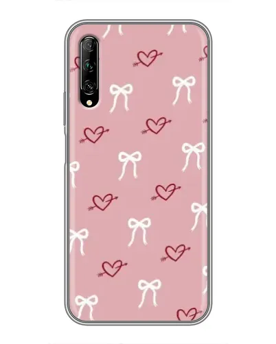 Чехол для Huawei Y7 Pro 2019 с картинкой «Сердца и банты»