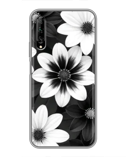 Чехол для Huawei Y7 Pro 2019 с картинкой «Монохромные астры» Чехол для Huawei Y7 Pro 2019 с картинкой «Монохромные астры»