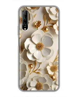 Чехол для Huawei Y7 Pro 2019 с картинкой «Белие бумажние  цвети»