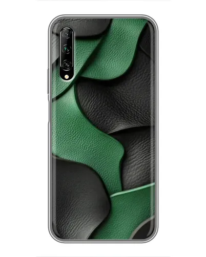 Чехол для Huawei Y7 Pro 2019 с картинкой «Зеленые кожаные волны»