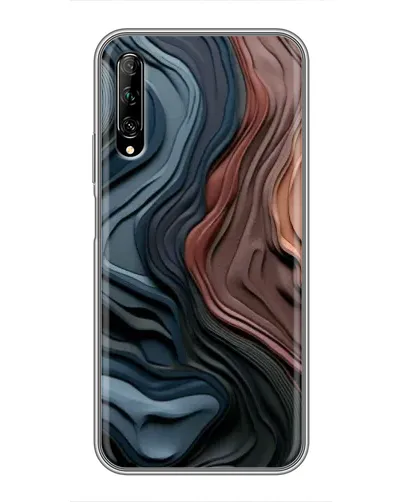 Чехол для Huawei Y7 Pro 2019 с картинкой «Цветные волны каньона»