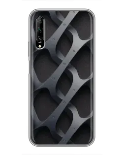 Чехол для Huawei Y7 Pro 2019 с картинкой «Объемное серое плетение»